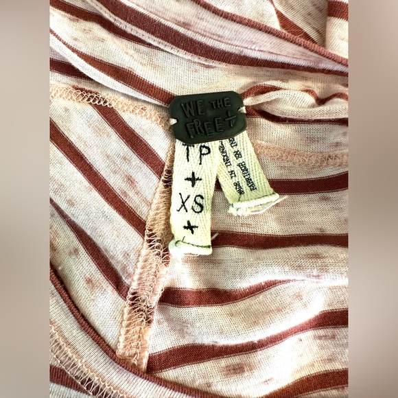 WE THE FREE People Pandoras Box Striped Tee Shirt Top Blouse Oversized Boxy Fit - Picture 8 of 11